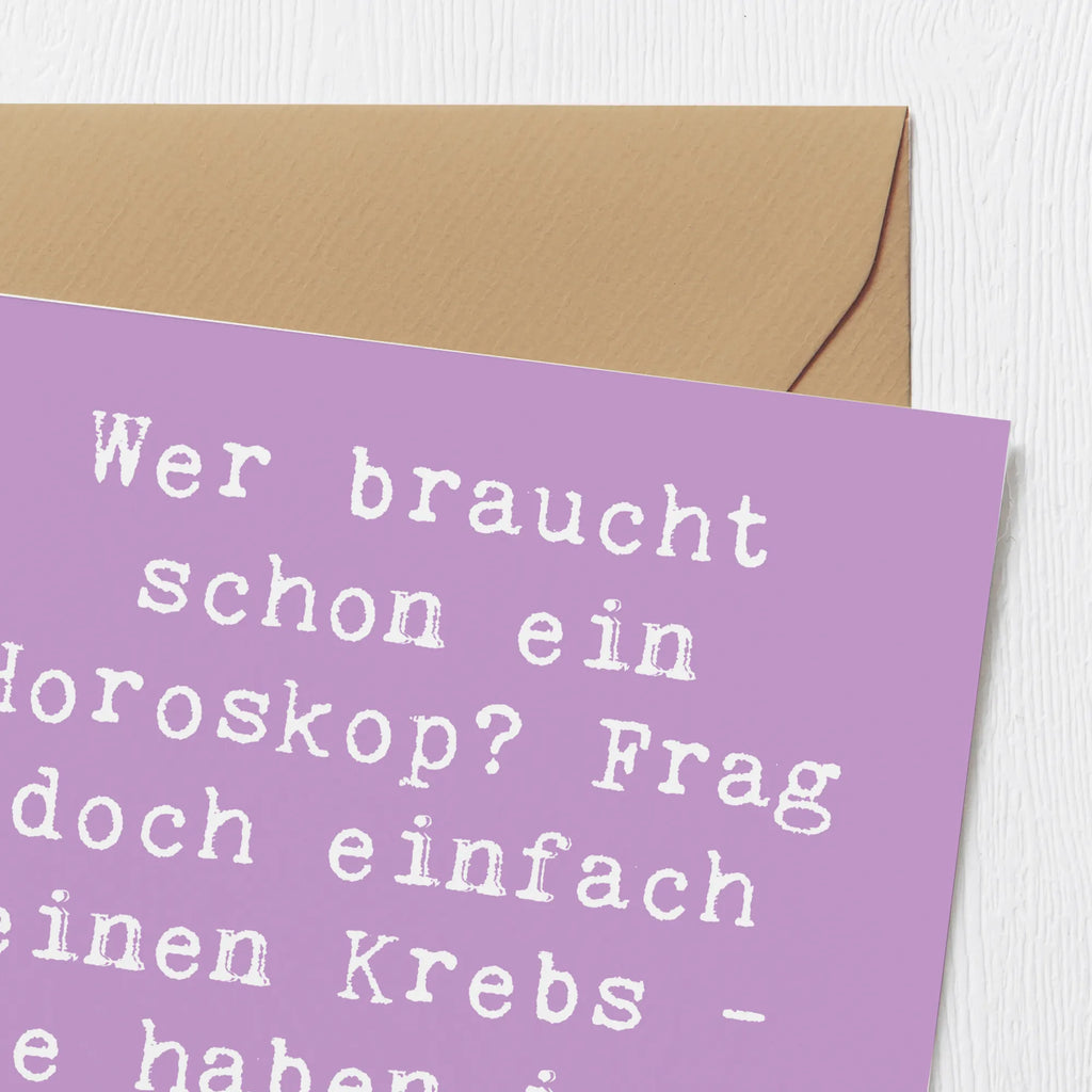 Deluxe Karte Spruch Krebs Gefühl Karte, Grußkarte, Klappkarte, Einladungskarte, Glückwunschkarte, Hochzeitskarte, Geburtstagskarte, Hochwertige Grußkarte, Hochwertige Klappkarte, Tierkreiszeichen, Sternzeichen, Horoskop, Astrologie, Aszendent