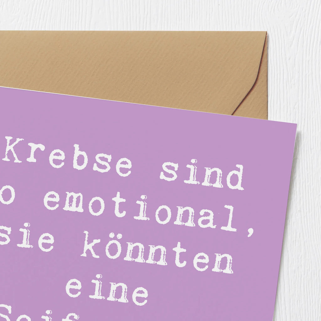 Deluxe Karte Spruch Emotionaler Krebs Karte, Grußkarte, Klappkarte, Einladungskarte, Glückwunschkarte, Hochzeitskarte, Geburtstagskarte, Hochwertige Grußkarte, Hochwertige Klappkarte, Tierkreiszeichen, Sternzeichen, Horoskop, Astrologie, Aszendent