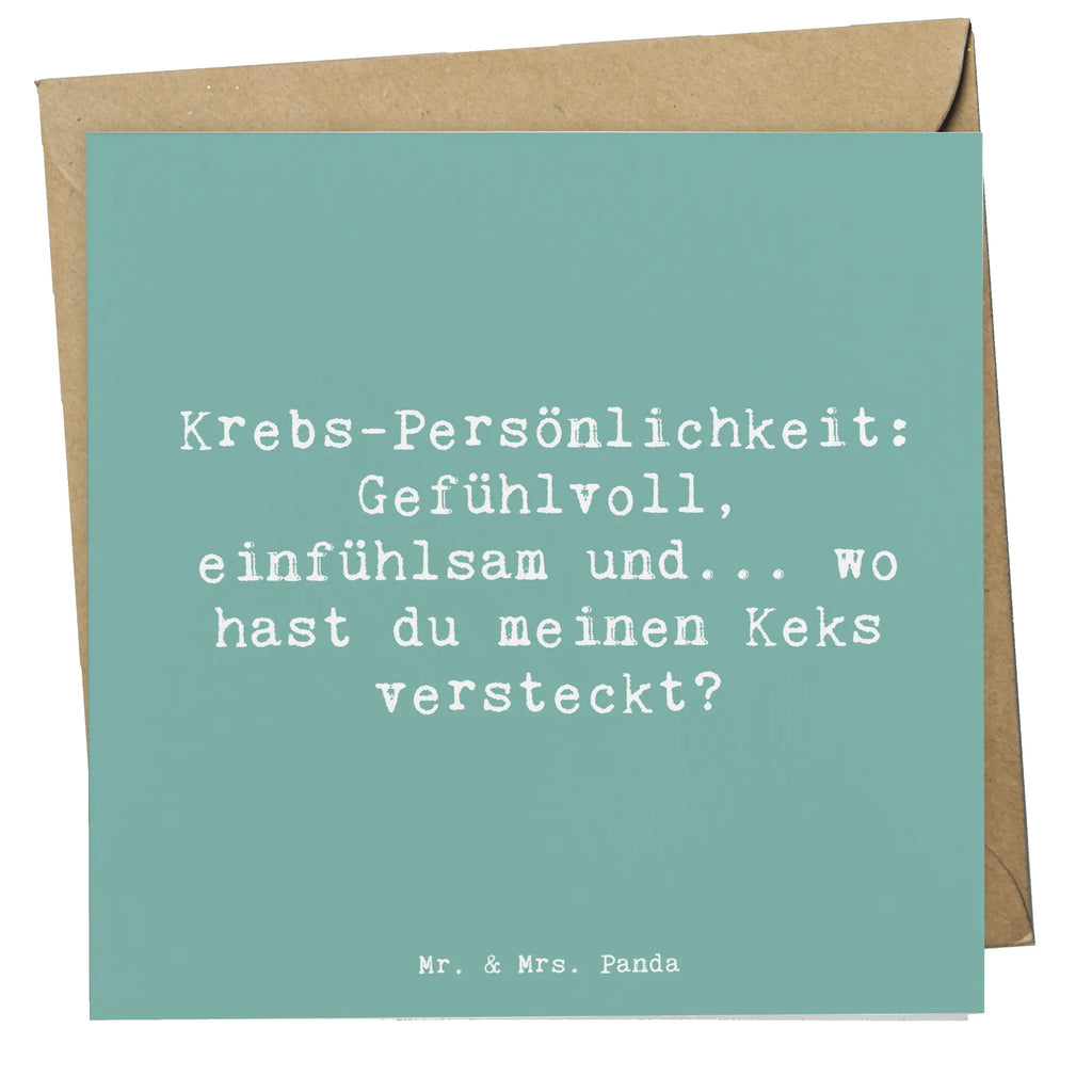 Deluxe Karte Spruch Krebs Gefühlswelt Karte, Grußkarte, Klappkarte, Einladungskarte, Glückwunschkarte, Hochzeitskarte, Geburtstagskarte, Hochwertige Grußkarte, Hochwertige Klappkarte, Tierkreiszeichen, Sternzeichen, Horoskop, Astrologie, Aszendent