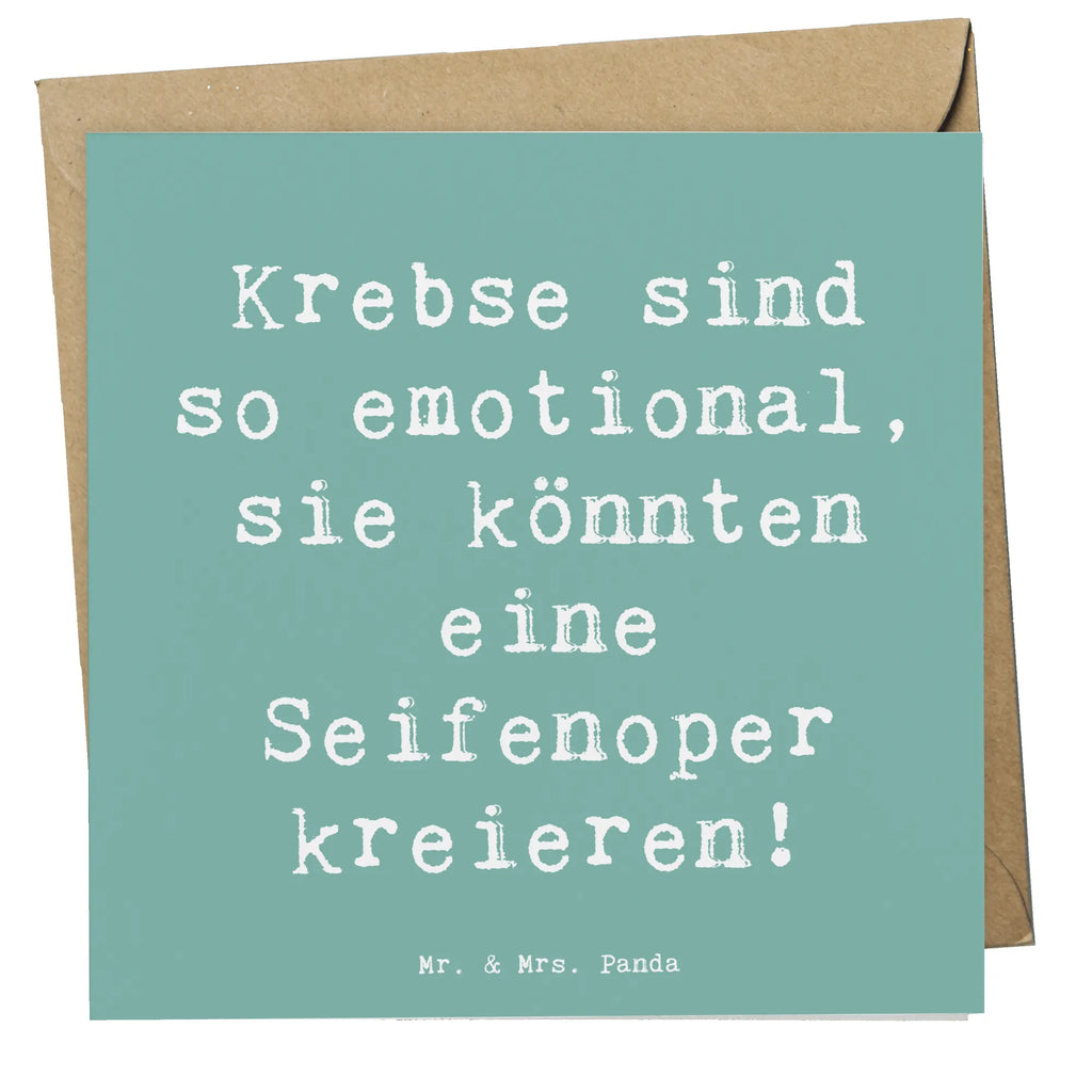 Deluxe Karte Spruch Emotionaler Krebs Karte, Grußkarte, Klappkarte, Einladungskarte, Glückwunschkarte, Hochzeitskarte, Geburtstagskarte, Hochwertige Grußkarte, Hochwertige Klappkarte, Tierkreiszeichen, Sternzeichen, Horoskop, Astrologie, Aszendent