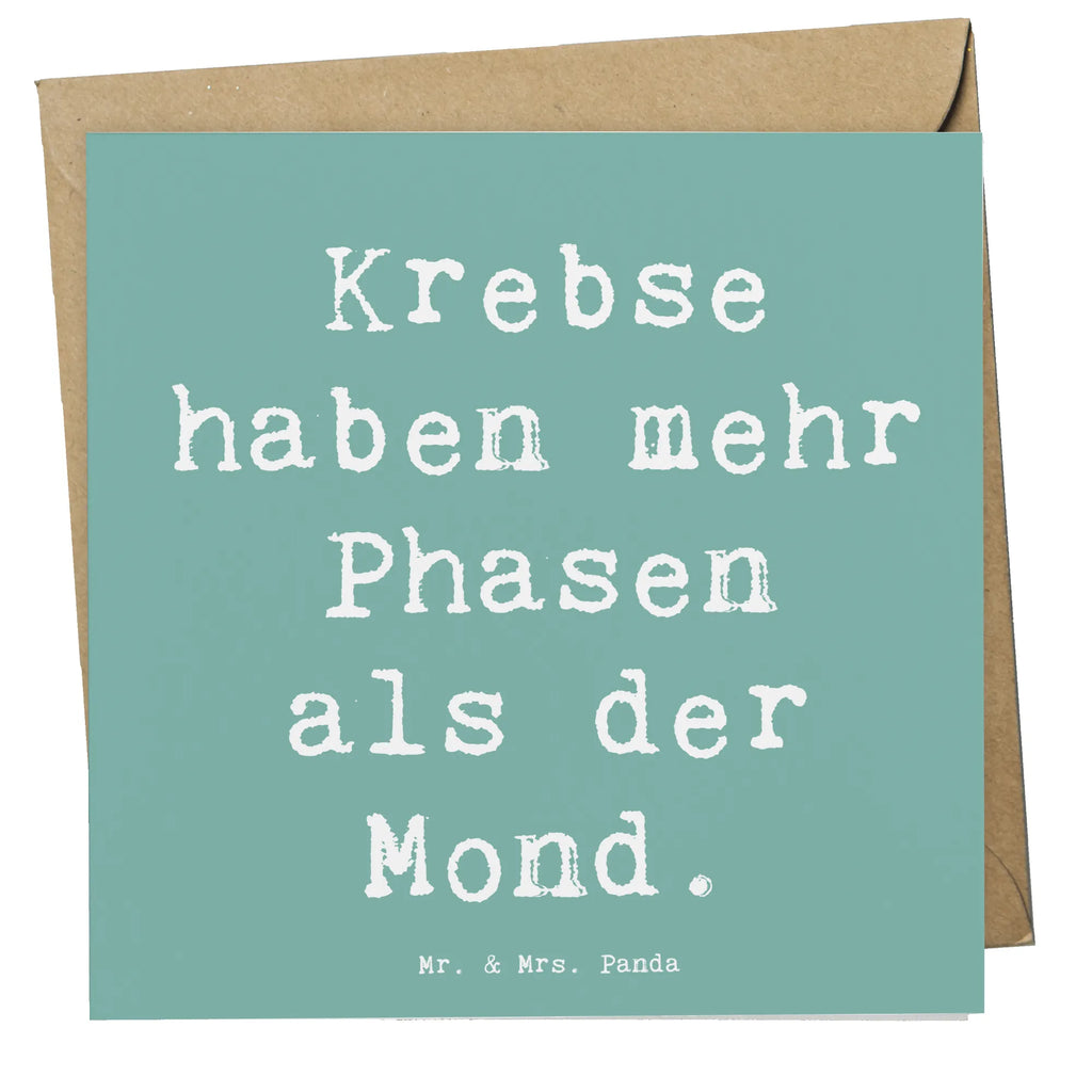 Deluxe Karte Spruch Krebs Phasen Karte, Grußkarte, Klappkarte, Einladungskarte, Glückwunschkarte, Hochzeitskarte, Geburtstagskarte, Hochwertige Grußkarte, Hochwertige Klappkarte, Tierkreiszeichen, Sternzeichen, Horoskop, Astrologie, Aszendent