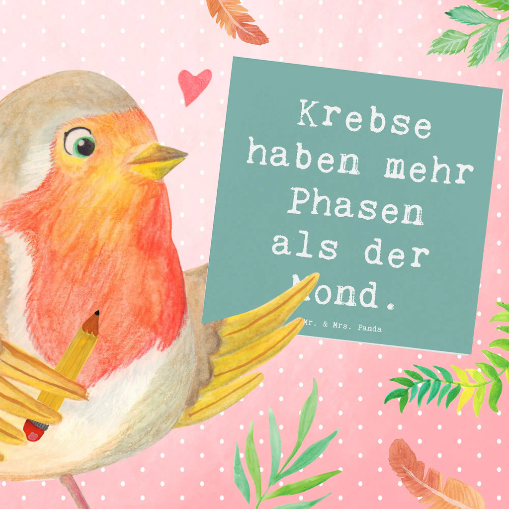 Deluxe Karte Spruch Krebs Phasen Karte, Grußkarte, Klappkarte, Einladungskarte, Glückwunschkarte, Hochzeitskarte, Geburtstagskarte, Hochwertige Grußkarte, Hochwertige Klappkarte, Tierkreiszeichen, Sternzeichen, Horoskop, Astrologie, Aszendent