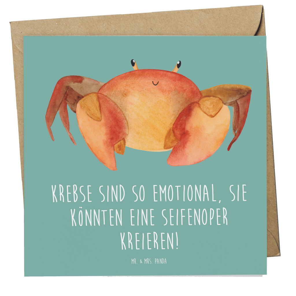 Deluxe Karte Spruch Emotionaler Krebs Karte, Grußkarte, Klappkarte, Einladungskarte, Glückwunschkarte, Hochzeitskarte, Geburtstagskarte, Hochwertige Grußkarte, Hochwertige Klappkarte, Tierkreiszeichen, Sternzeichen, Horoskop, Astrologie, Aszendent