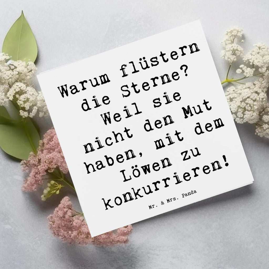 Deluxe Karte Spruch Sterne und Löwe Karte, Grußkarte, Klappkarte, Einladungskarte, Glückwunschkarte, Hochzeitskarte, Geburtstagskarte, Hochwertige Grußkarte, Hochwertige Klappkarte, Tierkreiszeichen, Sternzeichen, Horoskop, Astrologie, Aszendent