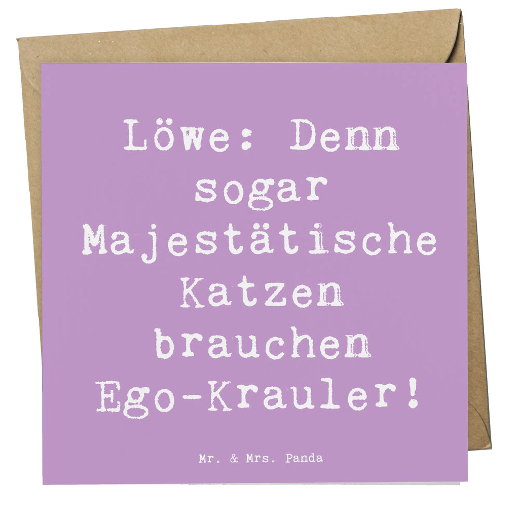 Deluxe Karte Spruch Majestätischer Löwe Karte, Grußkarte, Klappkarte, Einladungskarte, Glückwunschkarte, Hochzeitskarte, Geburtstagskarte, Hochwertige Grußkarte, Hochwertige Klappkarte, Tierkreiszeichen, Sternzeichen, Horoskop, Astrologie, Aszendent