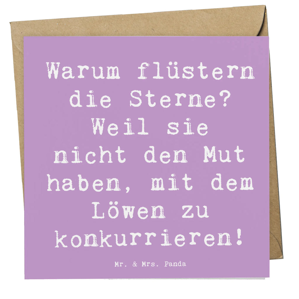 Deluxe Karte Spruch Sterne und Löwe Karte, Grußkarte, Klappkarte, Einladungskarte, Glückwunschkarte, Hochzeitskarte, Geburtstagskarte, Hochwertige Grußkarte, Hochwertige Klappkarte, Tierkreiszeichen, Sternzeichen, Horoskop, Astrologie, Aszendent