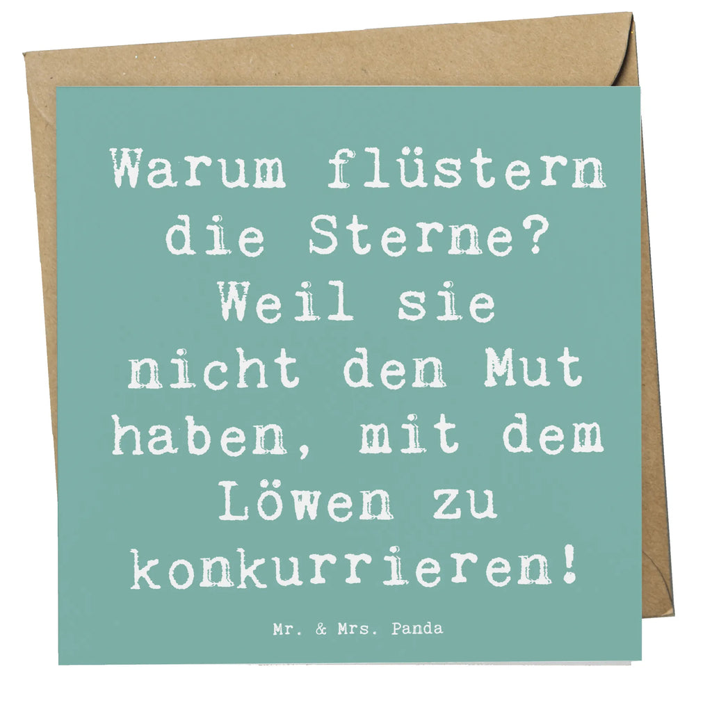 Deluxe Karte Spruch Sterne und Löwe Karte, Grußkarte, Klappkarte, Einladungskarte, Glückwunschkarte, Hochzeitskarte, Geburtstagskarte, Hochwertige Grußkarte, Hochwertige Klappkarte, Tierkreiszeichen, Sternzeichen, Horoskop, Astrologie, Aszendent