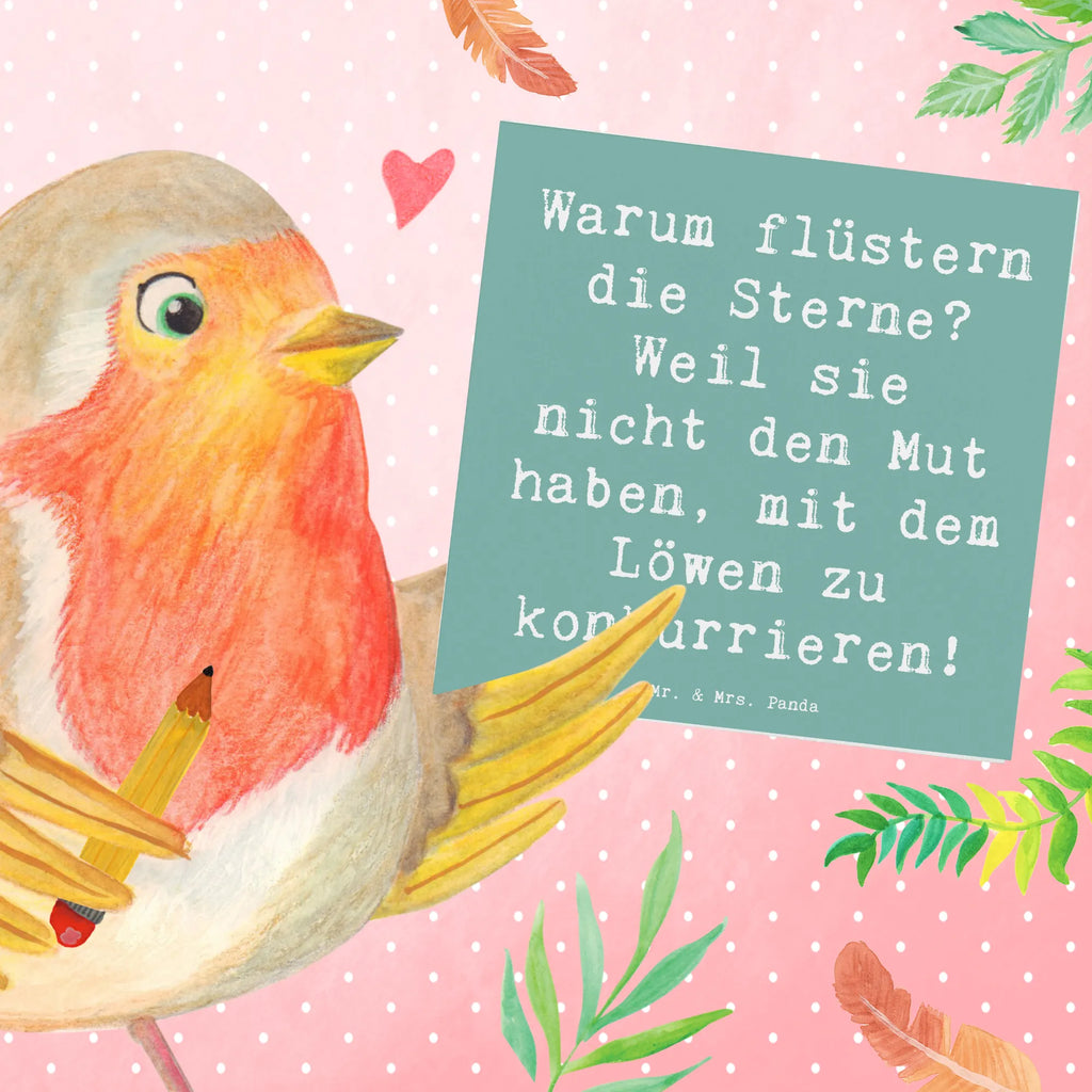 Deluxe Karte Spruch Sterne und Löwe Karte, Grußkarte, Klappkarte, Einladungskarte, Glückwunschkarte, Hochzeitskarte, Geburtstagskarte, Hochwertige Grußkarte, Hochwertige Klappkarte, Tierkreiszeichen, Sternzeichen, Horoskop, Astrologie, Aszendent