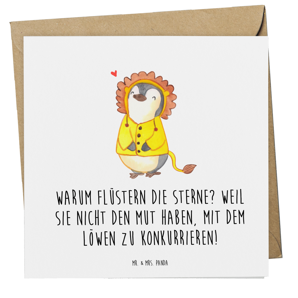 Deluxe Karte Spruch Sterne und Löwe Karte, Grußkarte, Klappkarte, Einladungskarte, Glückwunschkarte, Hochzeitskarte, Geburtstagskarte, Hochwertige Grußkarte, Hochwertige Klappkarte, Tierkreiszeichen, Sternzeichen, Horoskop, Astrologie, Aszendent