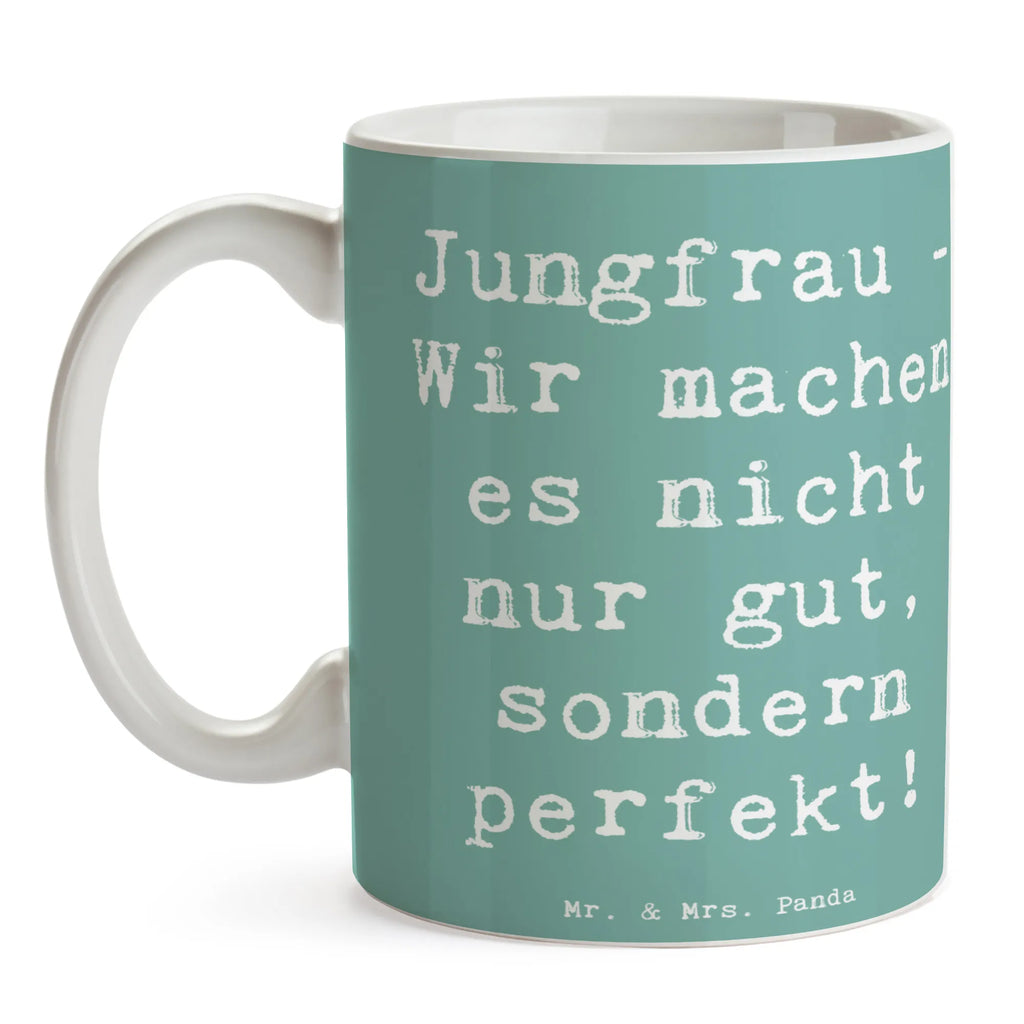 Tasse Spruch Jungfrau Perfektion Tasse, Kaffeetasse, Teetasse, Becher, Kaffeebecher, Teebecher, Keramiktasse, Porzellantasse, Büro Tasse, Geschenk Tasse, Tasse Sprüche, Tasse Motive, Kaffeetassen, Tasse bedrucken, Designer Tasse, Cappuccino Tassen, Schöne Teetassen, Tierkreiszeichen, Sternzeichen, Horoskop, Astrologie, Aszendent