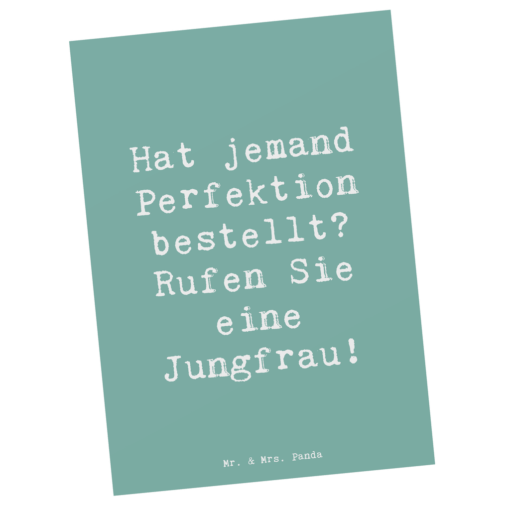 Postkarte Jungfrau Perfektion