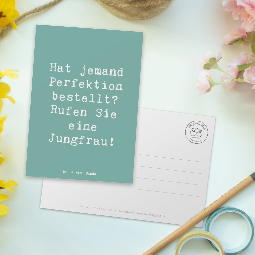 Postkarte Jungfrau Perfektion