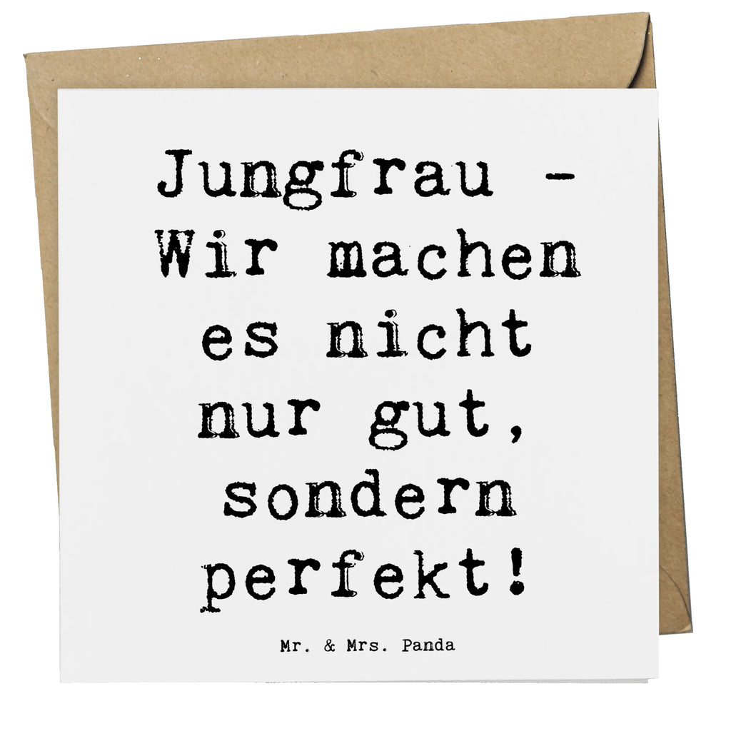 Deluxe Karte Spruch Jungfrau Perfektion Karte, Grußkarte, Klappkarte, Einladungskarte, Glückwunschkarte, Hochzeitskarte, Geburtstagskarte, Hochwertige Grußkarte, Hochwertige Klappkarte, Tierkreiszeichen, Sternzeichen, Horoskop, Astrologie, Aszendent