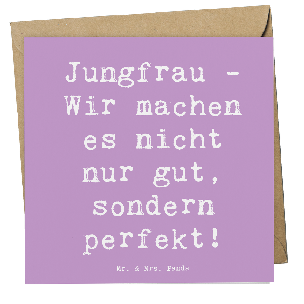 Deluxe Karte Spruch Jungfrau Perfektion Karte, Grußkarte, Klappkarte, Einladungskarte, Glückwunschkarte, Hochzeitskarte, Geburtstagskarte, Hochwertige Grußkarte, Hochwertige Klappkarte, Tierkreiszeichen, Sternzeichen, Horoskop, Astrologie, Aszendent