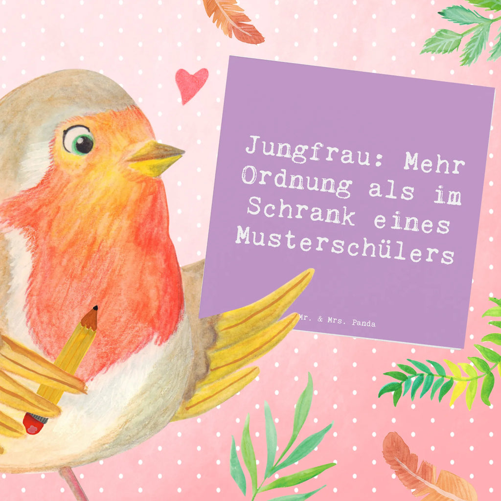 Deluxe Karte Spruch Jungfrau Ordnung Karte, Grußkarte, Klappkarte, Einladungskarte, Glückwunschkarte, Hochzeitskarte, Geburtstagskarte, Hochwertige Grußkarte, Hochwertige Klappkarte, Tierkreiszeichen, Sternzeichen, Horoskop, Astrologie, Aszendent