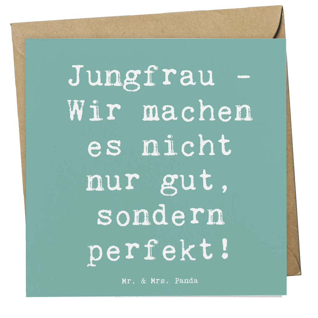 Deluxe Karte Spruch Jungfrau Perfektion Karte, Grußkarte, Klappkarte, Einladungskarte, Glückwunschkarte, Hochzeitskarte, Geburtstagskarte, Hochwertige Grußkarte, Hochwertige Klappkarte, Tierkreiszeichen, Sternzeichen, Horoskop, Astrologie, Aszendent