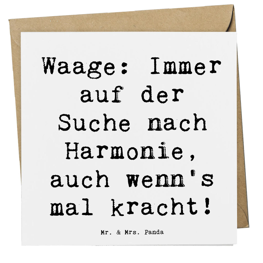 Deluxe Karte Spruch Waagen Harmonie Karte, Grußkarte, Klappkarte, Einladungskarte, Glückwunschkarte, Hochzeitskarte, Geburtstagskarte, Hochwertige Grußkarte, Hochwertige Klappkarte, Tierkreiszeichen, Sternzeichen, Horoskop, Astrologie, Aszendent