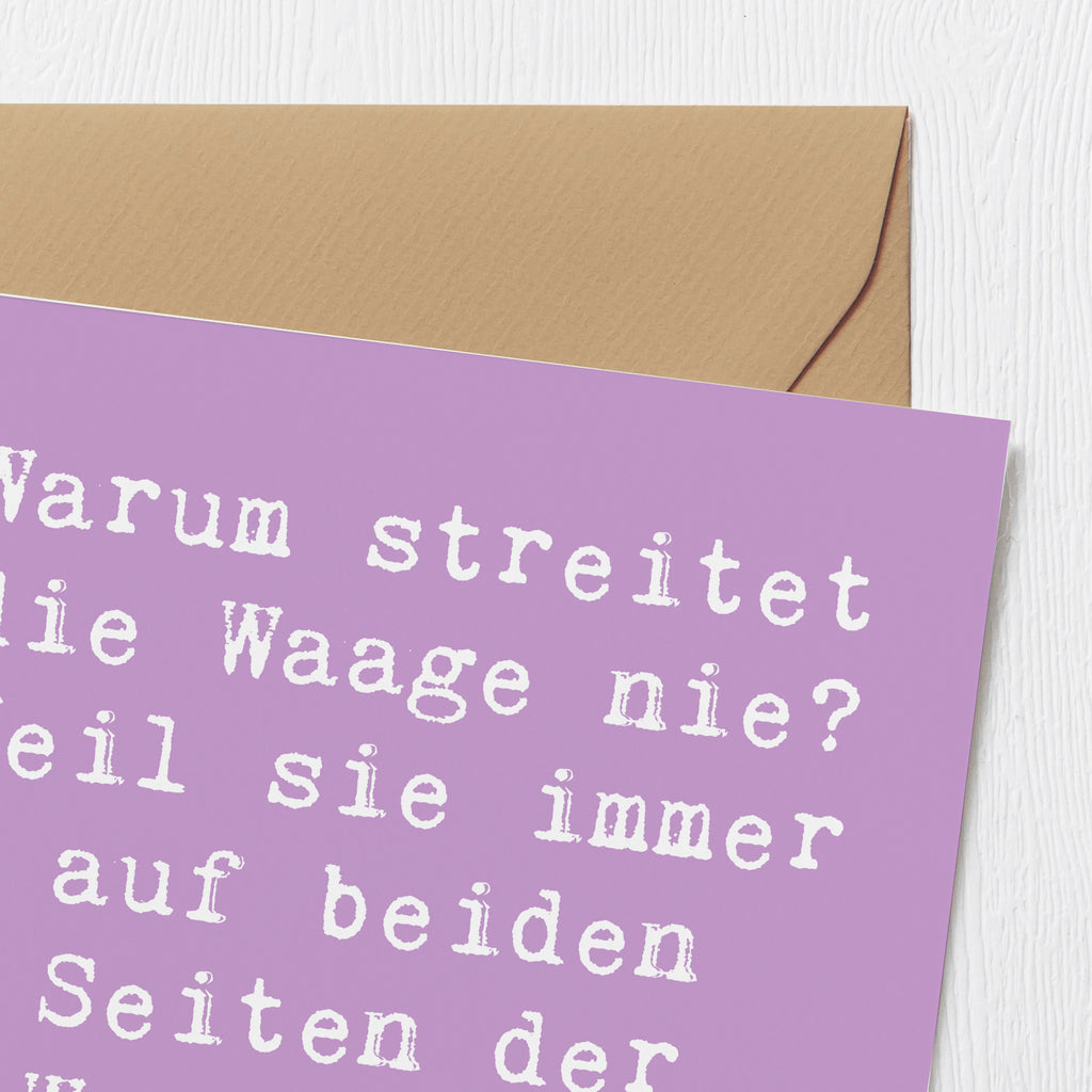 Deluxe Karte Spruch Waage Harmonie Karte, Grußkarte, Klappkarte, Einladungskarte, Glückwunschkarte, Hochzeitskarte, Geburtstagskarte, Hochwertige Grußkarte, Hochwertige Klappkarte, Tierkreiszeichen, Sternzeichen, Horoskop, Astrologie, Aszendent