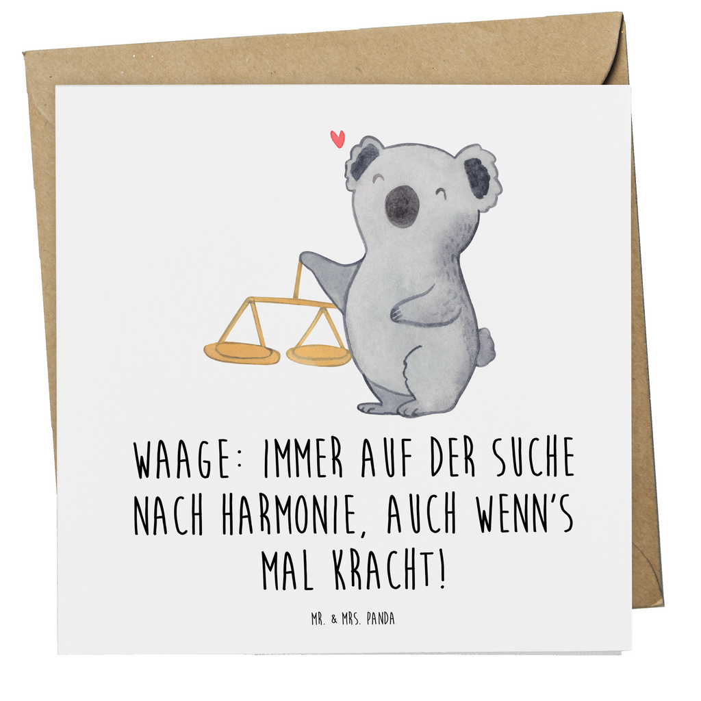 Deluxe Karte Spruch Waagen Harmonie Karte, Grußkarte, Klappkarte, Einladungskarte, Glückwunschkarte, Hochzeitskarte, Geburtstagskarte, Hochwertige Grußkarte, Hochwertige Klappkarte, Tierkreiszeichen, Sternzeichen, Horoskop, Astrologie, Aszendent