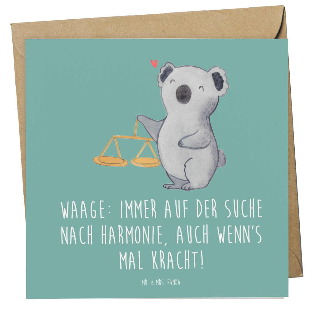 Deluxe Karte Spruch Waagen Harmonie Karte, Grußkarte, Klappkarte, Einladungskarte, Glückwunschkarte, Hochzeitskarte, Geburtstagskarte, Hochwertige Grußkarte, Hochwertige Klappkarte, Tierkreiszeichen, Sternzeichen, Horoskop, Astrologie, Aszendent