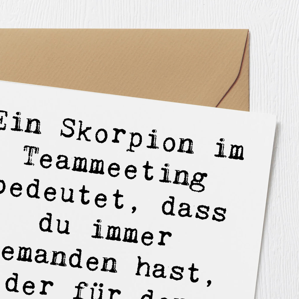 Deluxe Karte Spruch Skorpion Biss Karte, Grußkarte, Klappkarte, Einladungskarte, Glückwunschkarte, Hochzeitskarte, Geburtstagskarte, Hochwertige Grußkarte, Hochwertige Klappkarte, Tierkreiszeichen, Sternzeichen, Horoskop, Astrologie, Aszendent