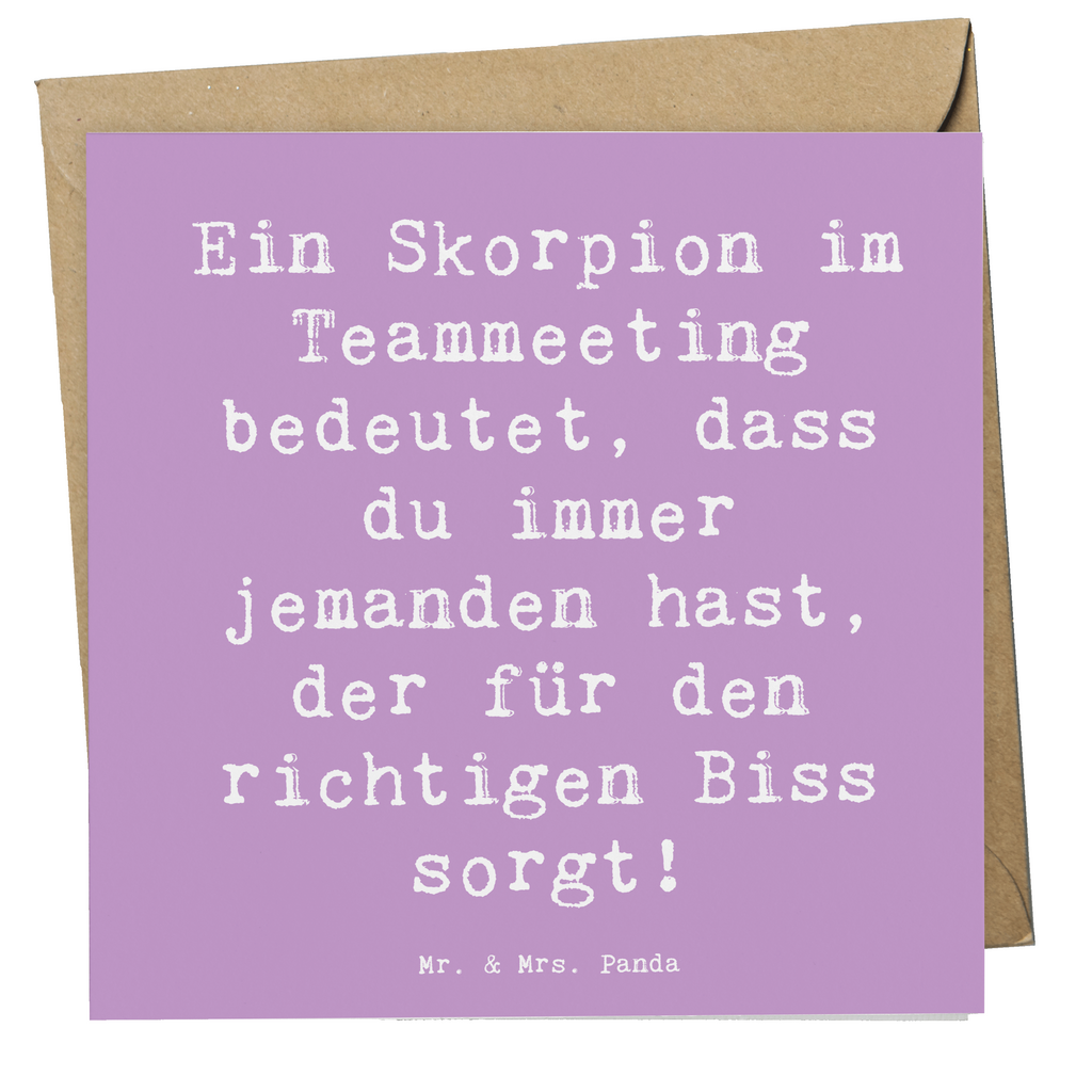 Deluxe Karte Spruch Skorpion Biss Karte, Grußkarte, Klappkarte, Einladungskarte, Glückwunschkarte, Hochzeitskarte, Geburtstagskarte, Hochwertige Grußkarte, Hochwertige Klappkarte, Tierkreiszeichen, Sternzeichen, Horoskop, Astrologie, Aszendent