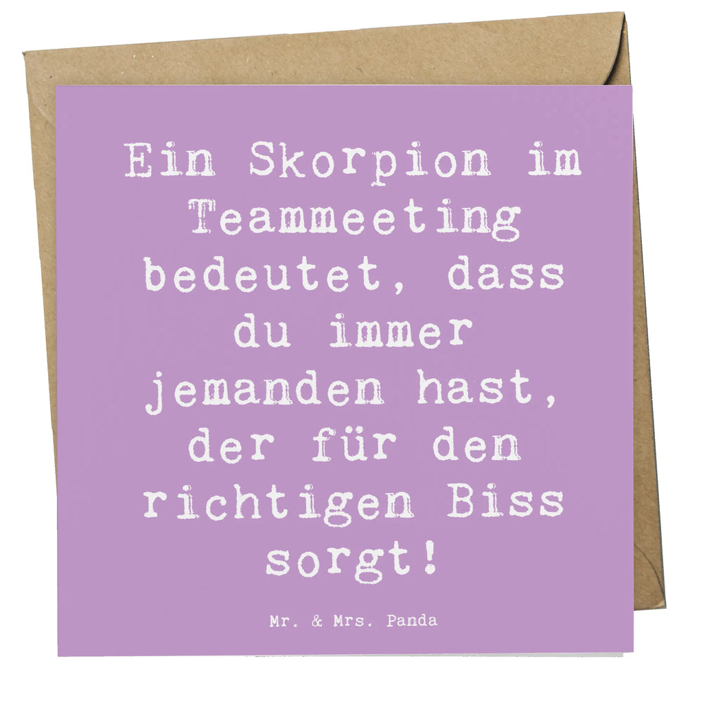 Deluxe Karte Spruch Skorpion Biss Karte, Grußkarte, Klappkarte, Einladungskarte, Glückwunschkarte, Hochzeitskarte, Geburtstagskarte, Hochwertige Grußkarte, Hochwertige Klappkarte, Tierkreiszeichen, Sternzeichen, Horoskop, Astrologie, Aszendent