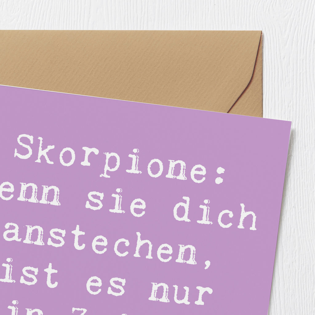 Deluxe Karte Spruch Skorpion Liebe Karte, Grußkarte, Klappkarte, Einladungskarte, Glückwunschkarte, Hochzeitskarte, Geburtstagskarte, Hochwertige Grußkarte, Hochwertige Klappkarte, Tierkreiszeichen, Sternzeichen, Horoskop, Astrologie, Aszendent