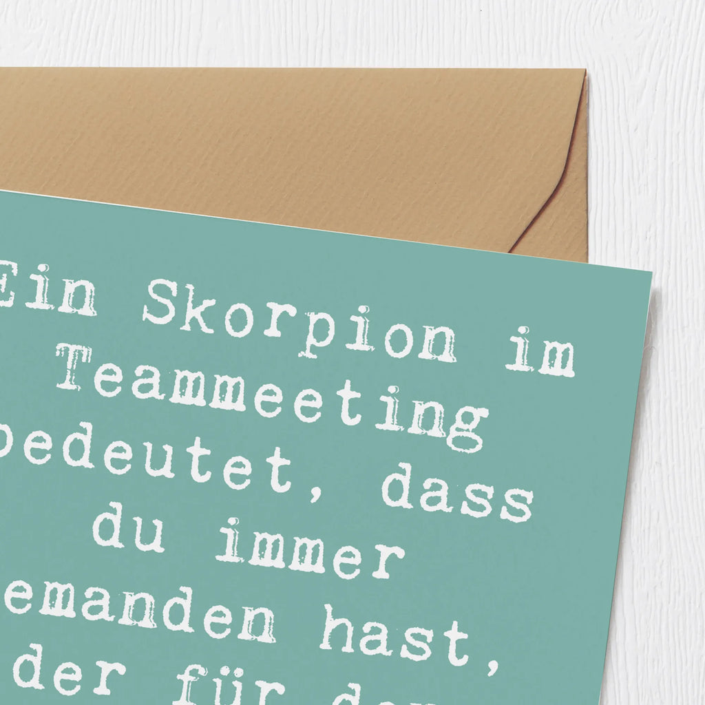 Deluxe Karte Spruch Skorpion Biss Karte, Grußkarte, Klappkarte, Einladungskarte, Glückwunschkarte, Hochzeitskarte, Geburtstagskarte, Hochwertige Grußkarte, Hochwertige Klappkarte, Tierkreiszeichen, Sternzeichen, Horoskop, Astrologie, Aszendent