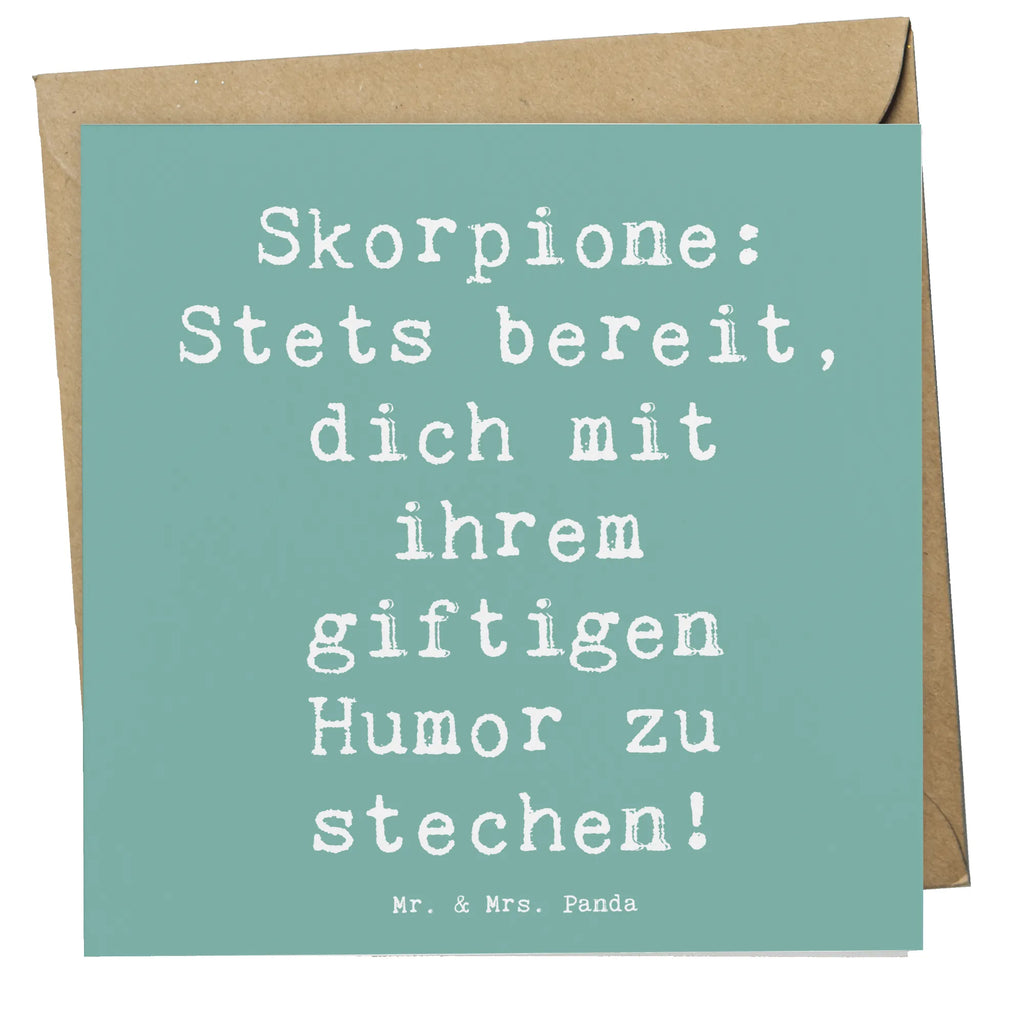 Deluxe Karte Spruch Skorpion Humor Karte, Grußkarte, Klappkarte, Einladungskarte, Glückwunschkarte, Hochzeitskarte, Geburtstagskarte, Hochwertige Grußkarte, Hochwertige Klappkarte, Tierkreiszeichen, Sternzeichen, Horoskop, Astrologie, Aszendent