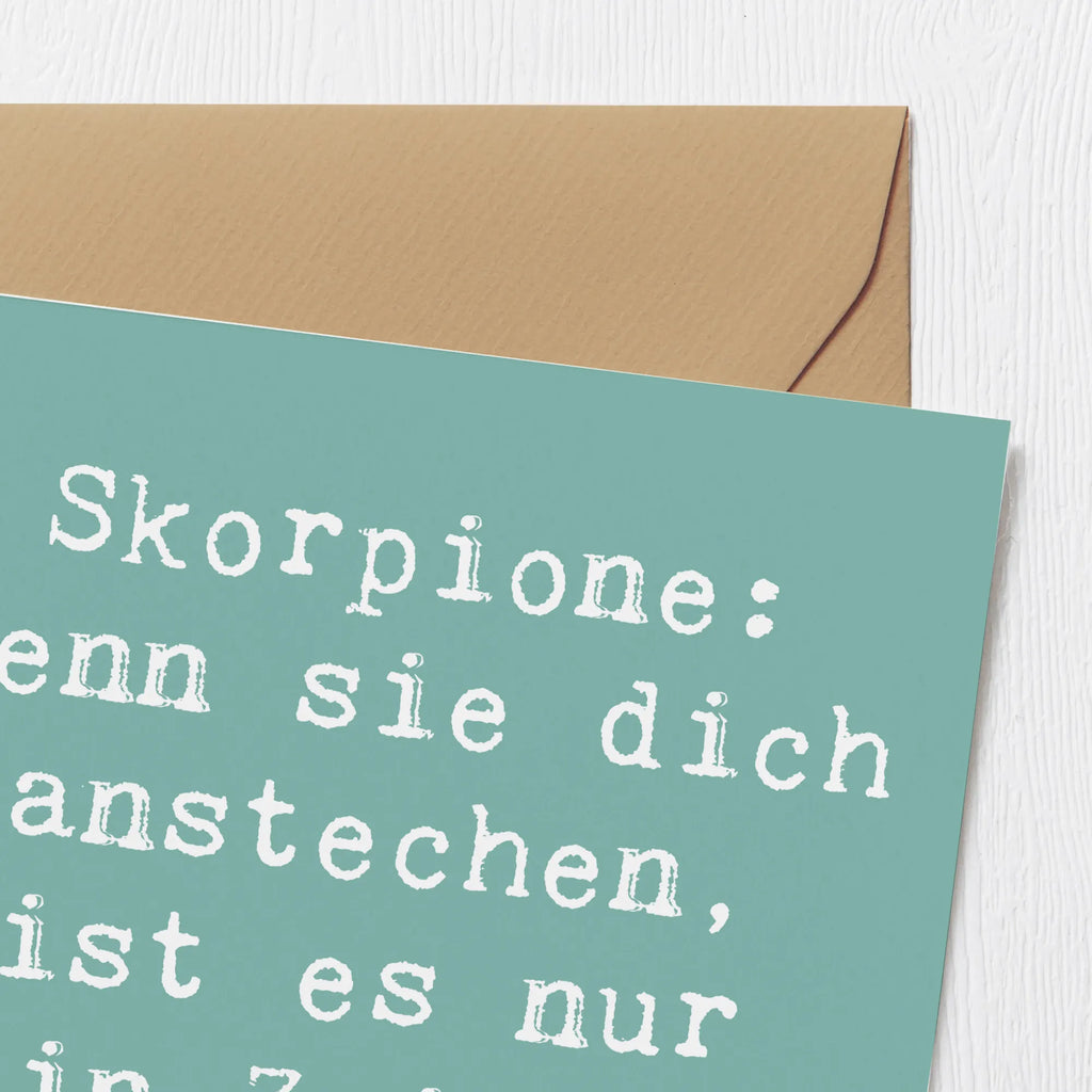 Deluxe Karte Spruch Skorpion Liebe Karte, Grußkarte, Klappkarte, Einladungskarte, Glückwunschkarte, Hochzeitskarte, Geburtstagskarte, Hochwertige Grußkarte, Hochwertige Klappkarte, Tierkreiszeichen, Sternzeichen, Horoskop, Astrologie, Aszendent