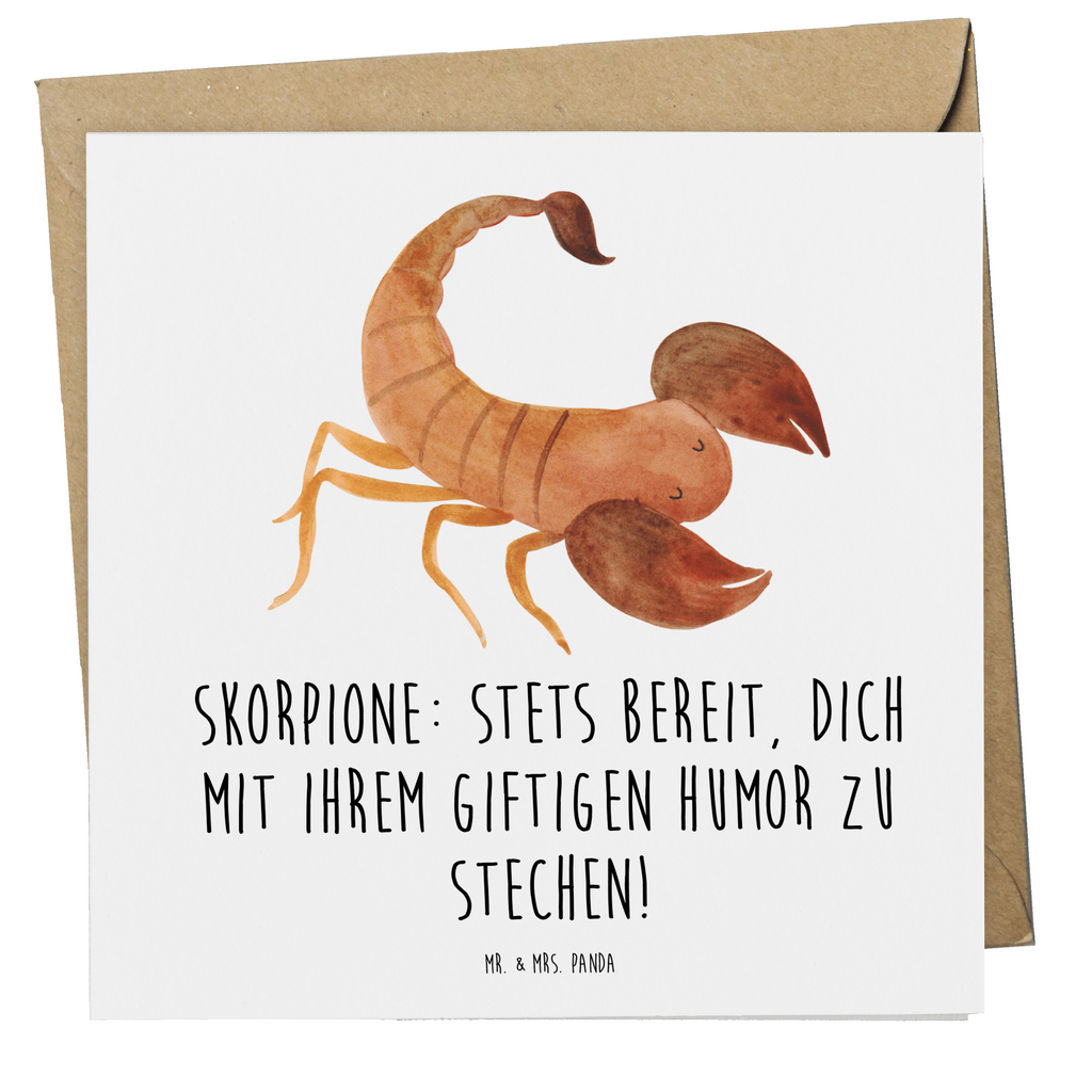 Deluxe Karte Spruch Skorpion Humor Karte, Grußkarte, Klappkarte, Einladungskarte, Glückwunschkarte, Hochzeitskarte, Geburtstagskarte, Hochwertige Grußkarte, Hochwertige Klappkarte, Tierkreiszeichen, Sternzeichen, Horoskop, Astrologie, Aszendent