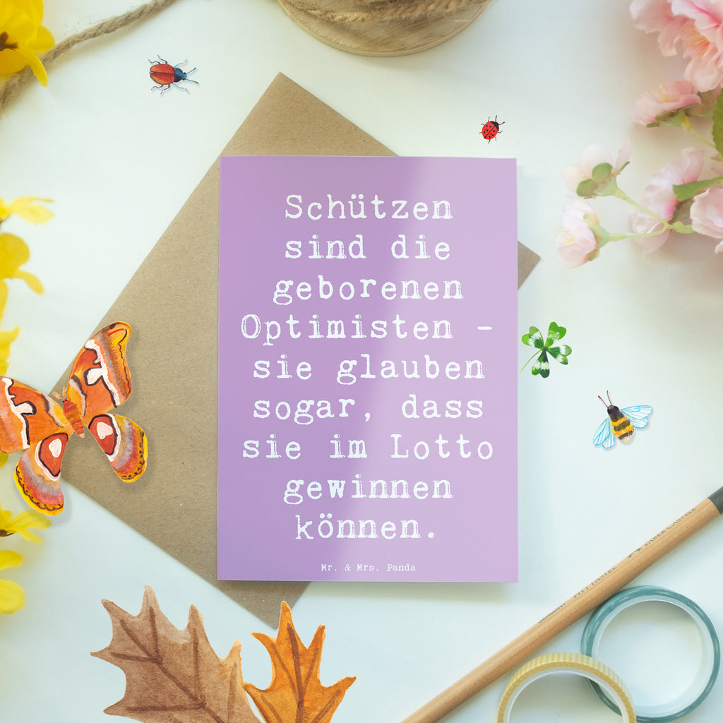 Grußkarte Spruch Schütze Optimist Grußkarte, Klappkarte, Einladungskarte, Glückwunschkarte, Hochzeitskarte, Geburtstagskarte, Karte, Ansichtskarten, Tierkreiszeichen, Sternzeichen, Horoskop, Astrologie, Aszendent