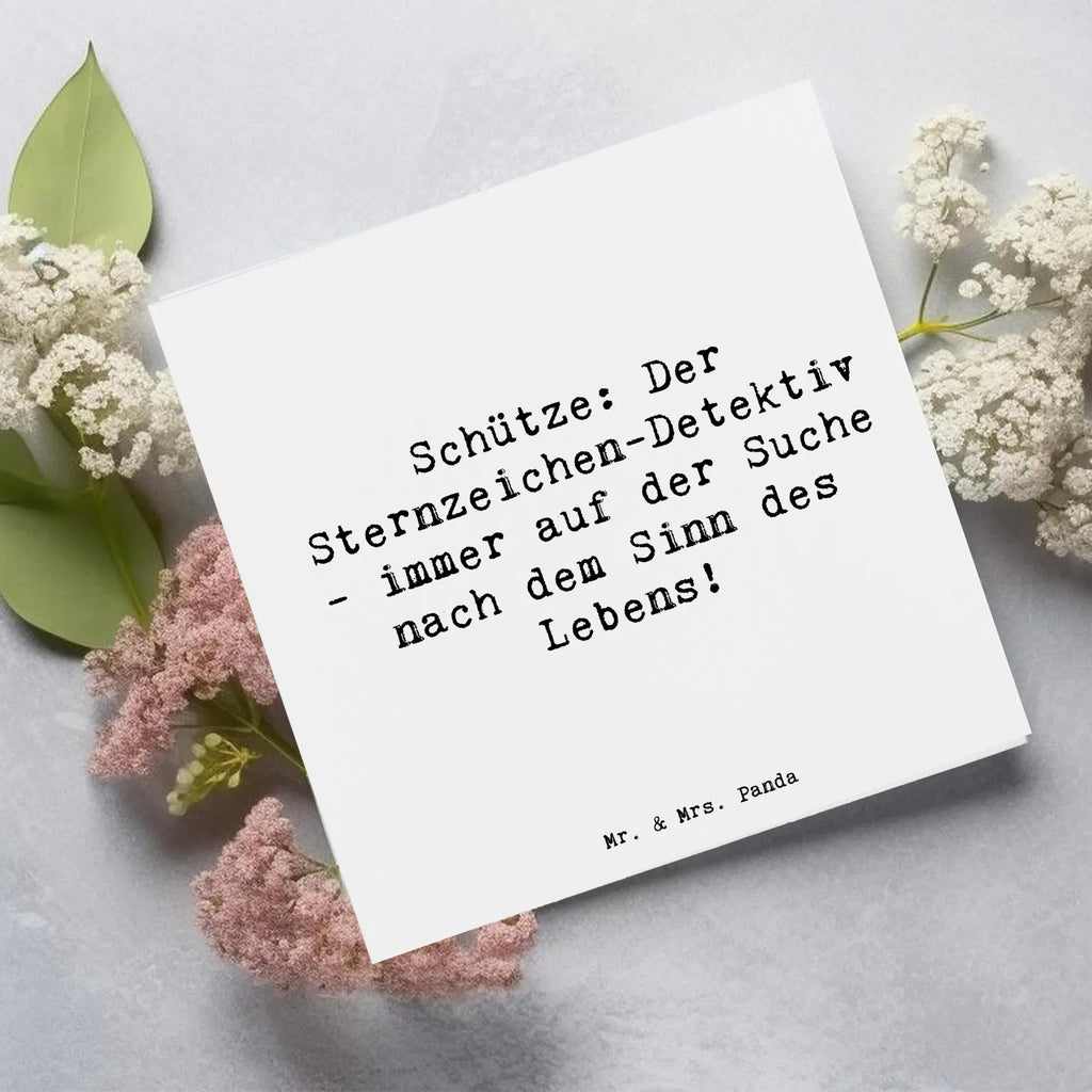 Deluxe Karte Spruch Schützenblick Karte, Grußkarte, Klappkarte, Einladungskarte, Glückwunschkarte, Hochzeitskarte, Geburtstagskarte, Hochwertige Grußkarte, Hochwertige Klappkarte, Tierkreiszeichen, Sternzeichen, Horoskop, Astrologie, Aszendent