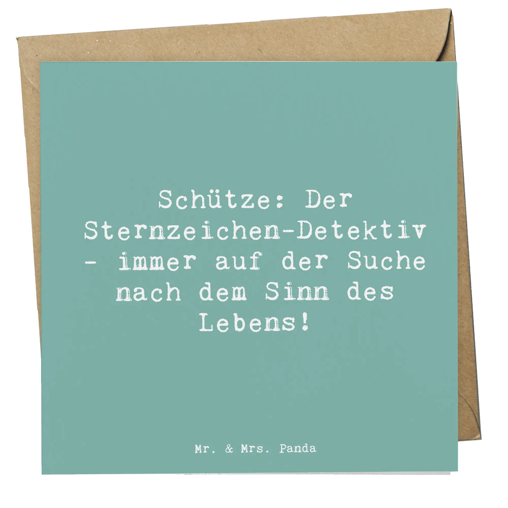 Deluxe Karte Spruch Schützenblick Karte, Grußkarte, Klappkarte, Einladungskarte, Glückwunschkarte, Hochzeitskarte, Geburtstagskarte, Hochwertige Grußkarte, Hochwertige Klappkarte, Tierkreiszeichen, Sternzeichen, Horoskop, Astrologie, Aszendent