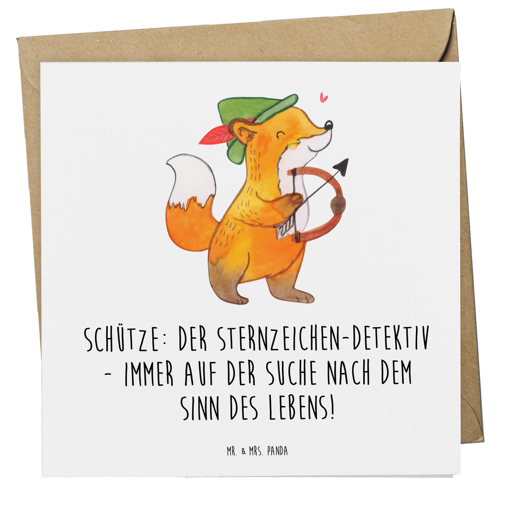 Deluxe Karte Spruch Schützenblick Karte, Grußkarte, Klappkarte, Einladungskarte, Glückwunschkarte, Hochzeitskarte, Geburtstagskarte, Hochwertige Grußkarte, Hochwertige Klappkarte, Tierkreiszeichen, Sternzeichen, Horoskop, Astrologie, Aszendent