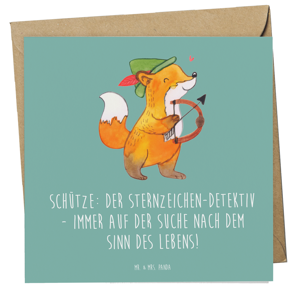 Deluxe Karte Spruch Schützenblick Karte, Grußkarte, Klappkarte, Einladungskarte, Glückwunschkarte, Hochzeitskarte, Geburtstagskarte, Hochwertige Grußkarte, Hochwertige Klappkarte, Tierkreiszeichen, Sternzeichen, Horoskop, Astrologie, Aszendent