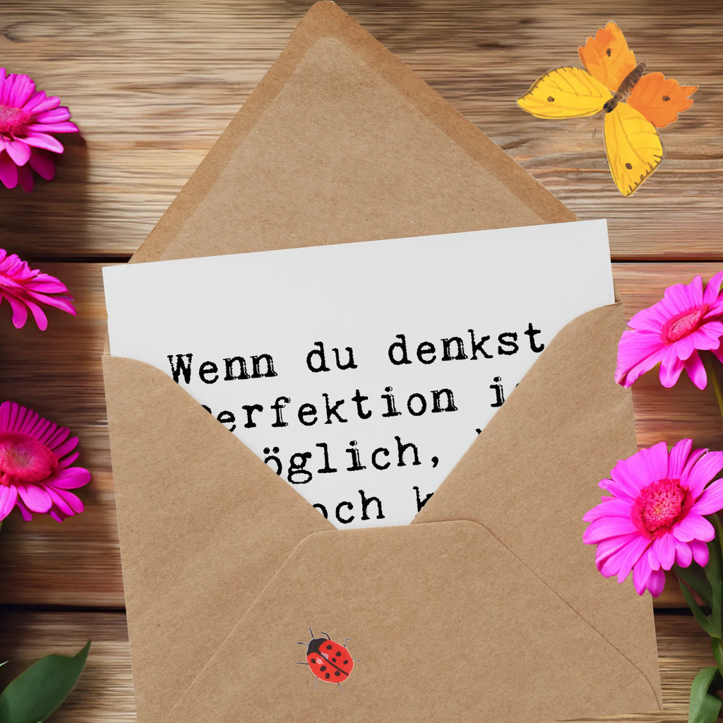 Deluxe Karte Spruch Steinbock Perfektion Karte, Grußkarte, Klappkarte, Einladungskarte, Glückwunschkarte, Hochzeitskarte, Geburtstagskarte, Hochwertige Grußkarte, Hochwertige Klappkarte, Tierkreiszeichen, Sternzeichen, Horoskop, Astrologie, Aszendent