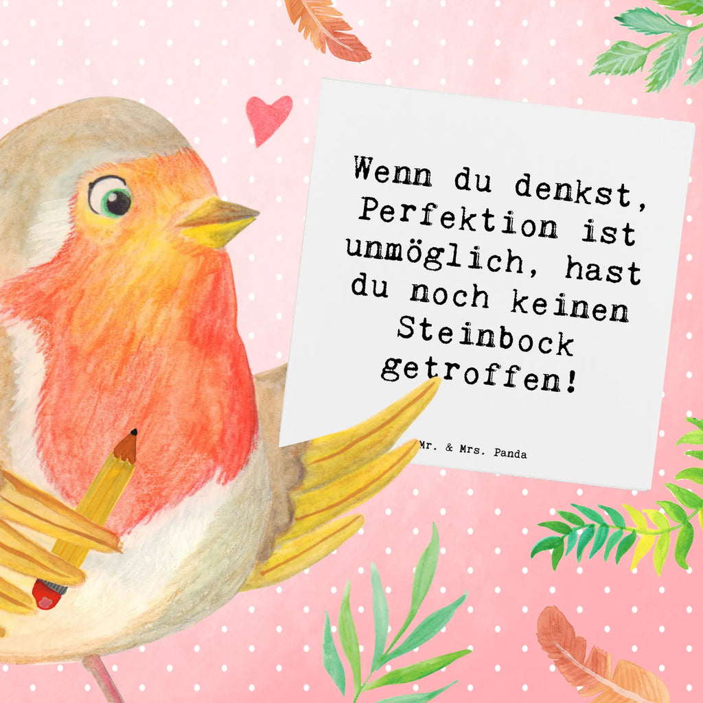 Deluxe Karte Spruch Steinbock Perfektion Karte, Grußkarte, Klappkarte, Einladungskarte, Glückwunschkarte, Hochzeitskarte, Geburtstagskarte, Hochwertige Grußkarte, Hochwertige Klappkarte, Tierkreiszeichen, Sternzeichen, Horoskop, Astrologie, Aszendent