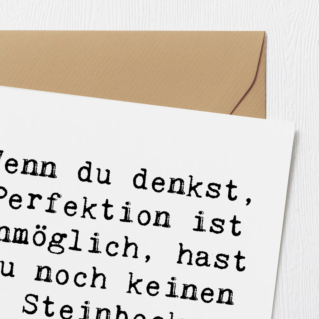 Deluxe Karte Spruch Steinbock Perfektion Karte, Grußkarte, Klappkarte, Einladungskarte, Glückwunschkarte, Hochzeitskarte, Geburtstagskarte, Hochwertige Grußkarte, Hochwertige Klappkarte, Tierkreiszeichen, Sternzeichen, Horoskop, Astrologie, Aszendent