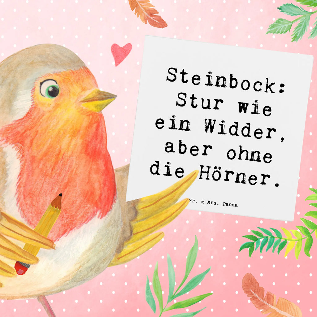 Deluxe Karte Spruch Steinbock Entschlossen Karte, Grußkarte, Klappkarte, Einladungskarte, Glückwunschkarte, Hochzeitskarte, Geburtstagskarte, Hochwertige Grußkarte, Hochwertige Klappkarte, Tierkreiszeichen, Sternzeichen, Horoskop, Astrologie, Aszendent