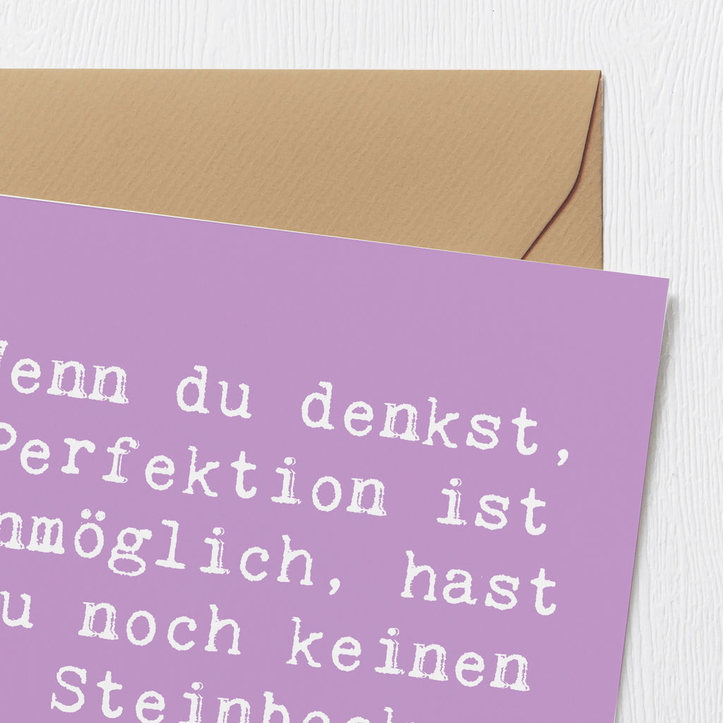 Deluxe Karte Spruch Steinbock Perfektion Karte, Grußkarte, Klappkarte, Einladungskarte, Glückwunschkarte, Hochzeitskarte, Geburtstagskarte, Hochwertige Grußkarte, Hochwertige Klappkarte, Tierkreiszeichen, Sternzeichen, Horoskop, Astrologie, Aszendent