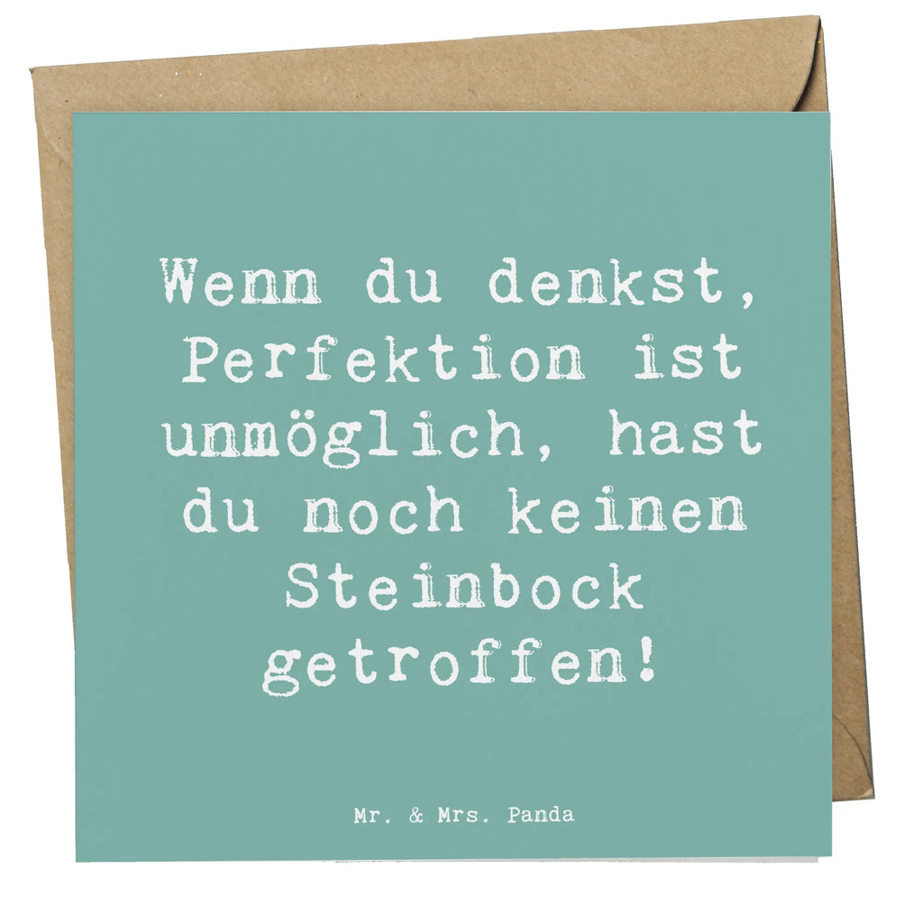 Deluxe Karte Spruch Steinbock Perfektion Karte, Grußkarte, Klappkarte, Einladungskarte, Glückwunschkarte, Hochzeitskarte, Geburtstagskarte, Hochwertige Grußkarte, Hochwertige Klappkarte, Tierkreiszeichen, Sternzeichen, Horoskop, Astrologie, Aszendent