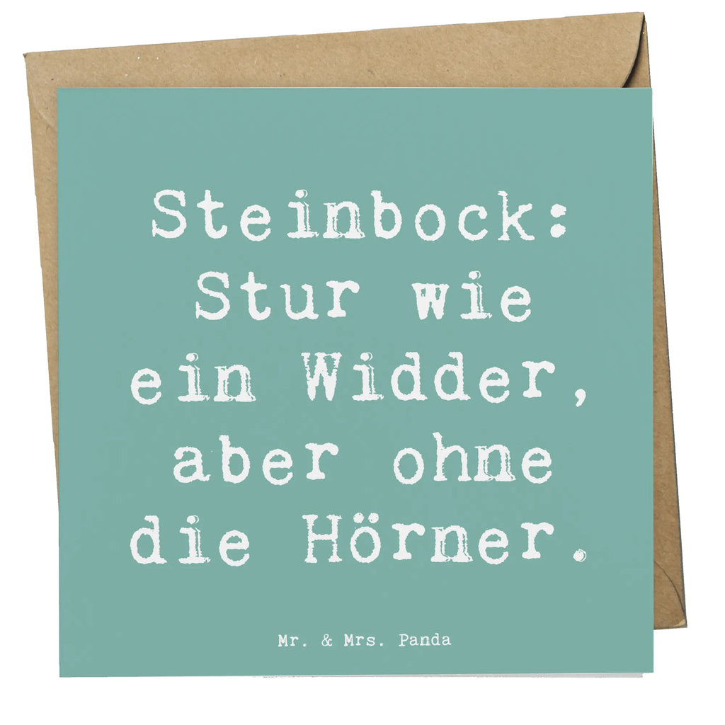 Deluxe Karte Spruch Steinbock Entschlossen Karte, Grußkarte, Klappkarte, Einladungskarte, Glückwunschkarte, Hochzeitskarte, Geburtstagskarte, Hochwertige Grußkarte, Hochwertige Klappkarte, Tierkreiszeichen, Sternzeichen, Horoskop, Astrologie, Aszendent