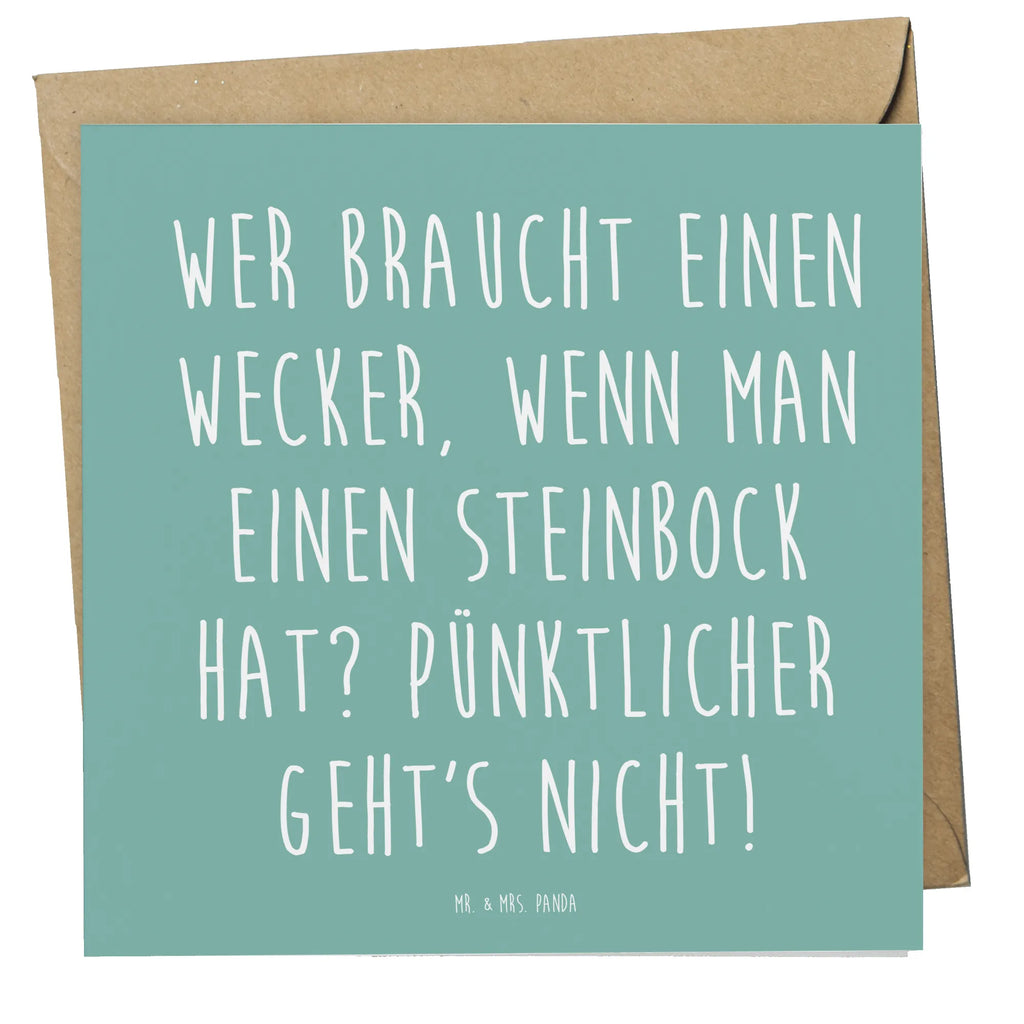 Deluxe Karte Steinbock Wecker Karte, Grußkarte, Klappkarte, Einladungskarte, Glückwunschkarte, Hochzeitskarte, Geburtstagskarte, Hochwertige Grußkarte, Hochwertige Klappkarte, Tierkreiszeichen, Sternzeichen, Horoskop, Astrologie, Aszendent