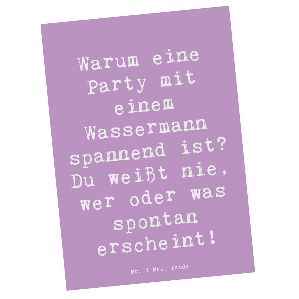 Postkarte Spruch Wassermann Party Postkarte, Karte, Geschenkkarte, Grußkarte, Einladung, Ansichtskarte, Geburtstagskarte, Einladungskarte, Dankeskarte, Ansichtskarten, Einladung Geburtstag, Einladungskarten Geburtstag, Tierkreiszeichen, Sternzeichen, Horoskop, Astrologie, Aszendent