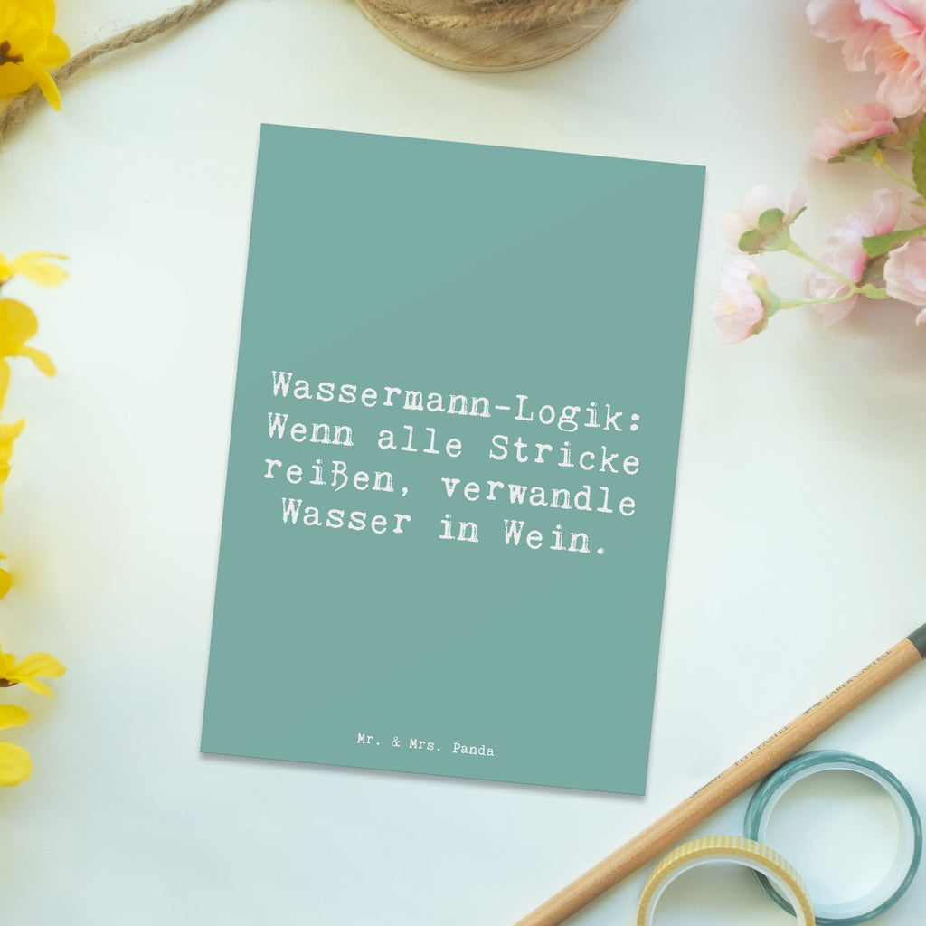 Postkarte Spruch Wassermann Logik Postkarte, Karte, Geschenkkarte, Grußkarte, Einladung, Ansichtskarte, Geburtstagskarte, Einladungskarte, Dankeskarte, Ansichtskarten, Einladung Geburtstag, Einladungskarten Geburtstag, Tierkreiszeichen, Sternzeichen, Horoskop, Astrologie, Aszendent