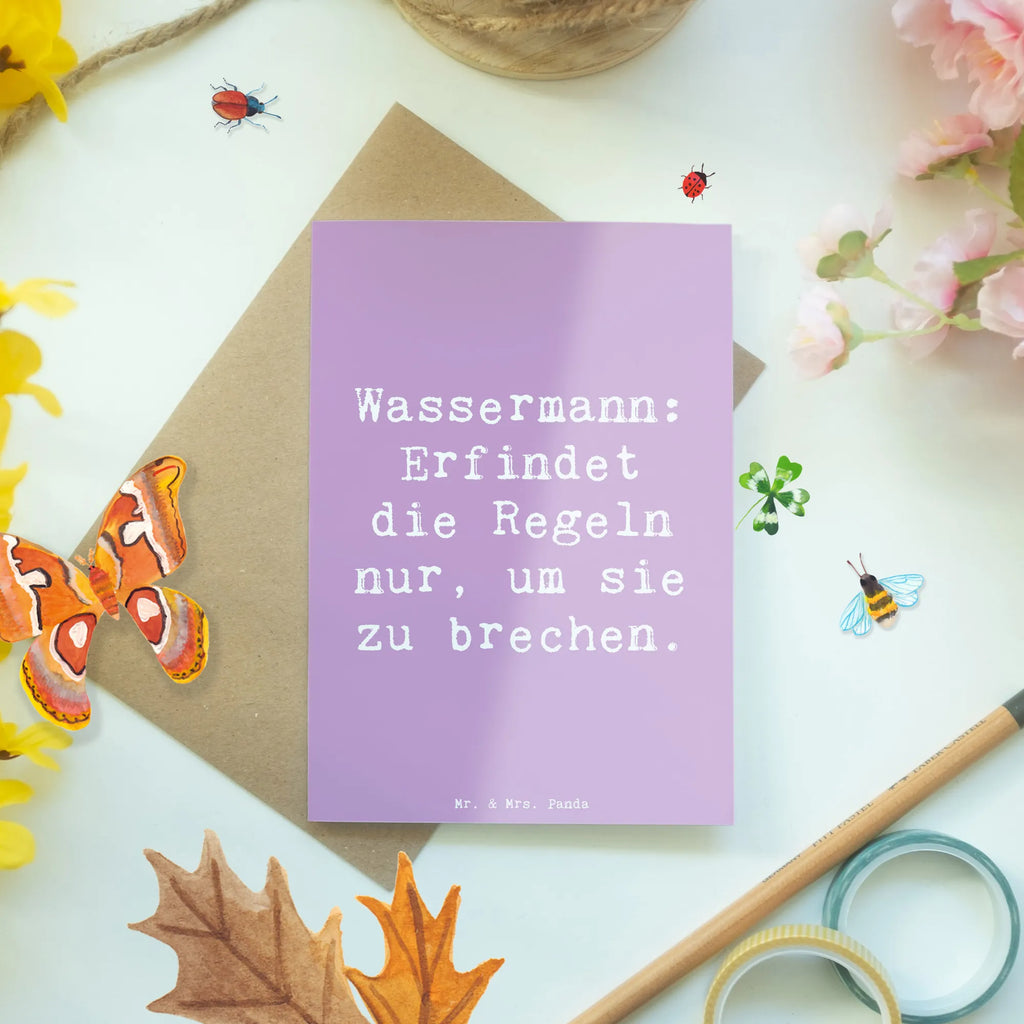 Grußkarte Spruch Wassermann Freigeist Grußkarte, Klappkarte, Einladungskarte, Glückwunschkarte, Hochzeitskarte, Geburtstagskarte, Karte, Ansichtskarten, Tierkreiszeichen, Sternzeichen, Horoskop, Astrologie, Aszendent