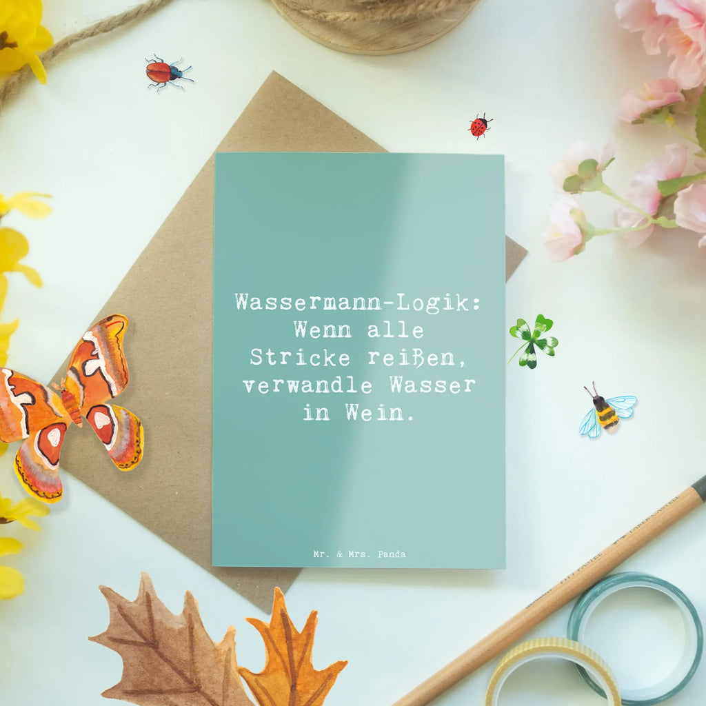 Grußkarte Spruch Wassermann Logik Grußkarte, Klappkarte, Einladungskarte, Glückwunschkarte, Hochzeitskarte, Geburtstagskarte, Karte, Ansichtskarten, Tierkreiszeichen, Sternzeichen, Horoskop, Astrologie, Aszendent