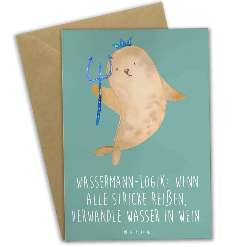 Grußkarte Wassermann Logik Grußkarte, Klappkarte, Einladungskarte, Glückwunschkarte, Hochzeitskarte, Geburtstagskarte, Karte, Ansichtskarten, Tierkreiszeichen, Sternzeichen, Horoskop, Astrologie, Aszendent